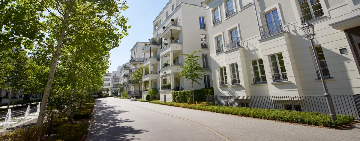 Gebäude einer Wohnsiedlung
