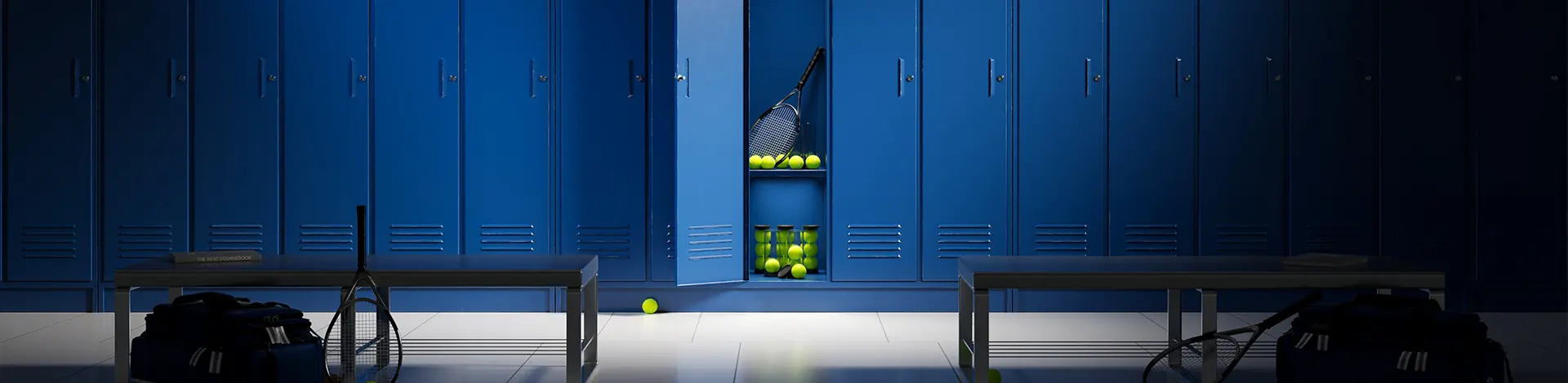 Garderobenkästchen im Tenniscenter