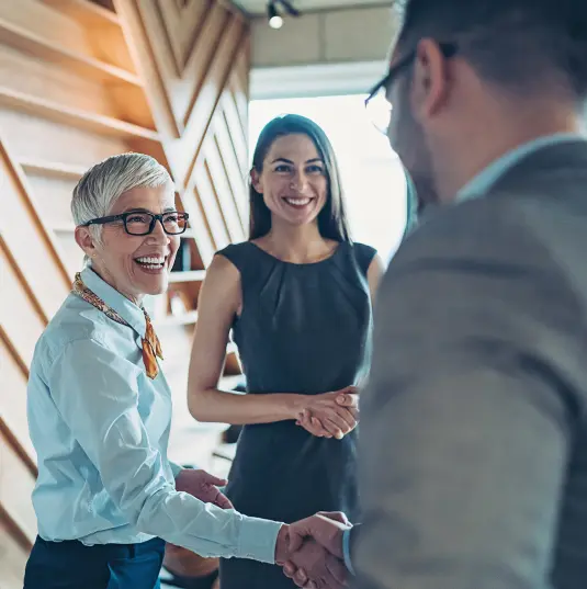 Business-Treffen mit Bürgermeisterin