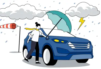 Illustration eines Sturms