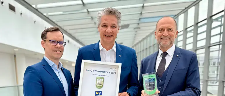 v.l.n.r.: Vorstandsdirektor Patrick Lachmann, Generaldirektor Stefan Jauk und Vorstandsdirektor Bernhard Lackner