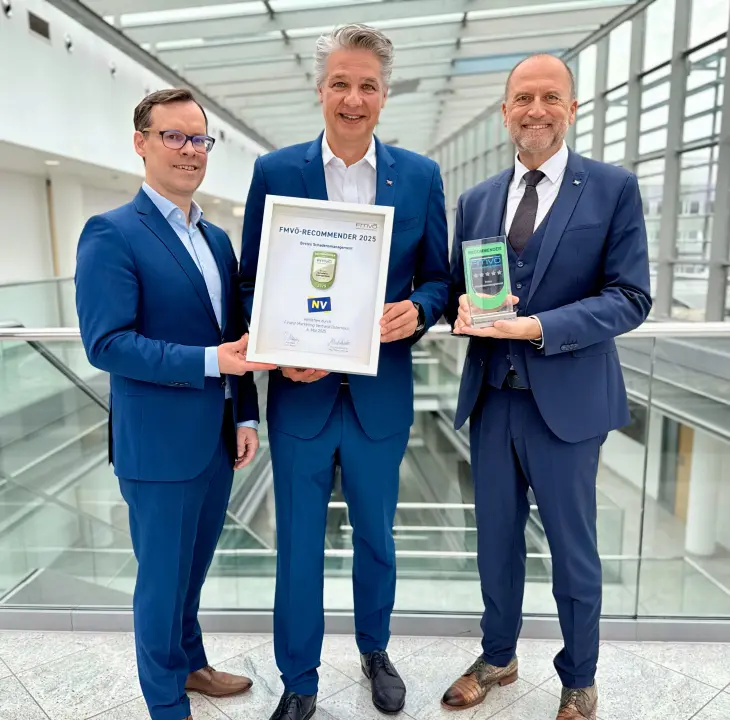 v.l.n.r.: Vorstandsdirektor Patrick Lachmann, Generaldirektor Stefan Jauk und Vorstandsdirektor Bernhard Lackner